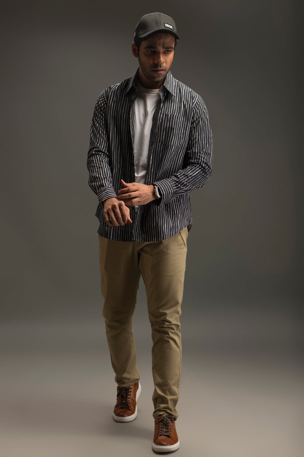 Irregular Stripe Printed Shirt