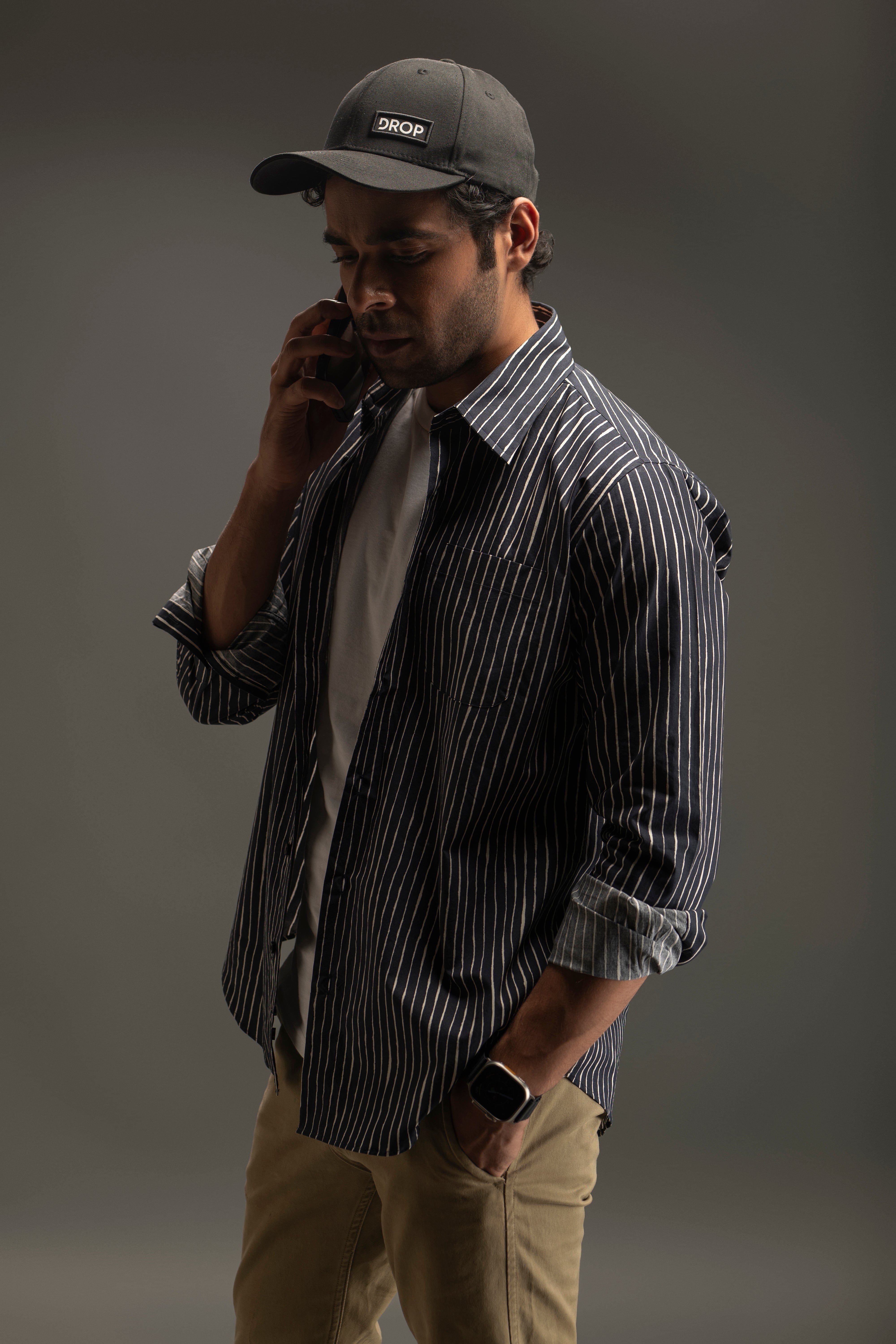 Irregular Stripe Printed Shirt