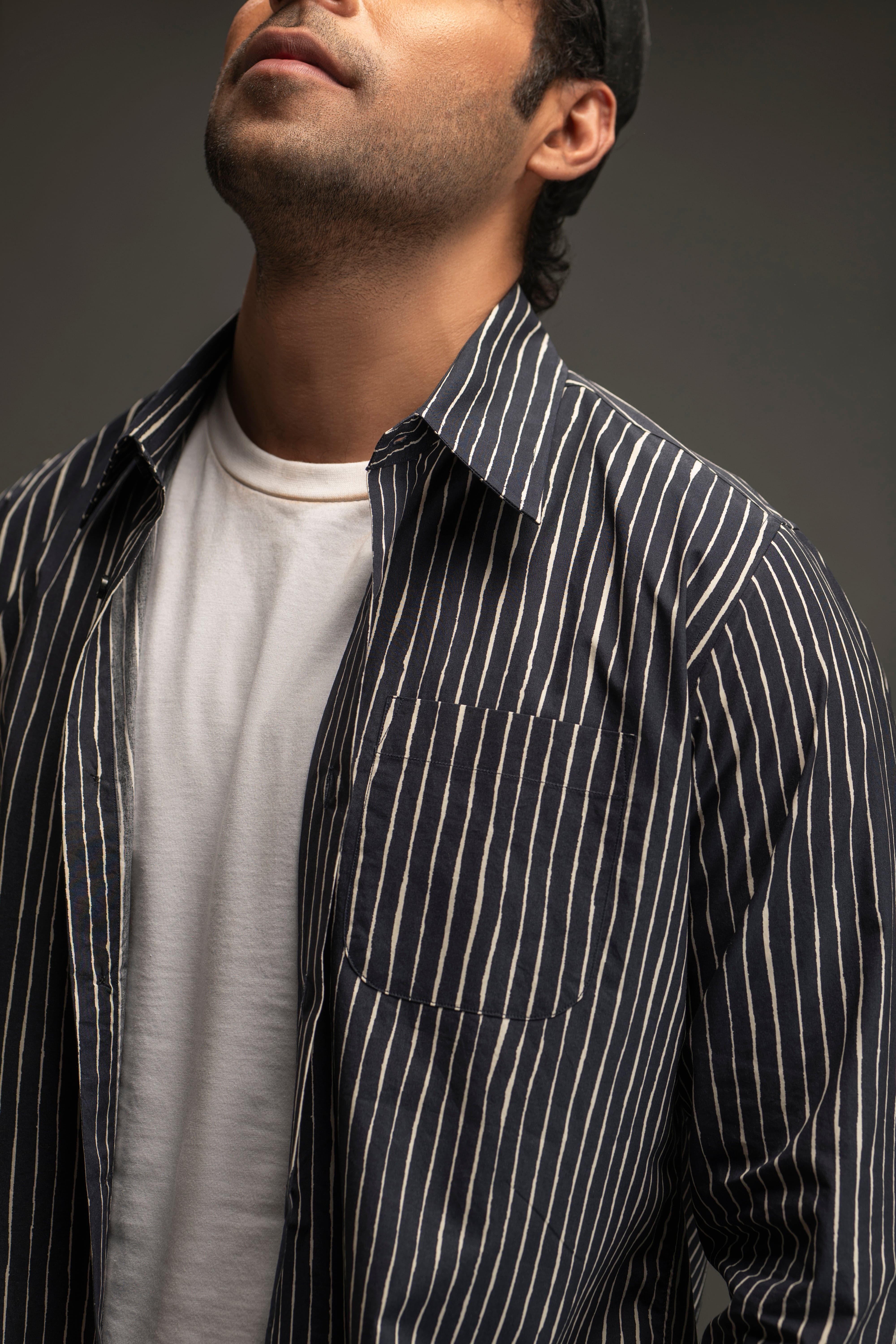 Irregular Stripe Printed Shirt