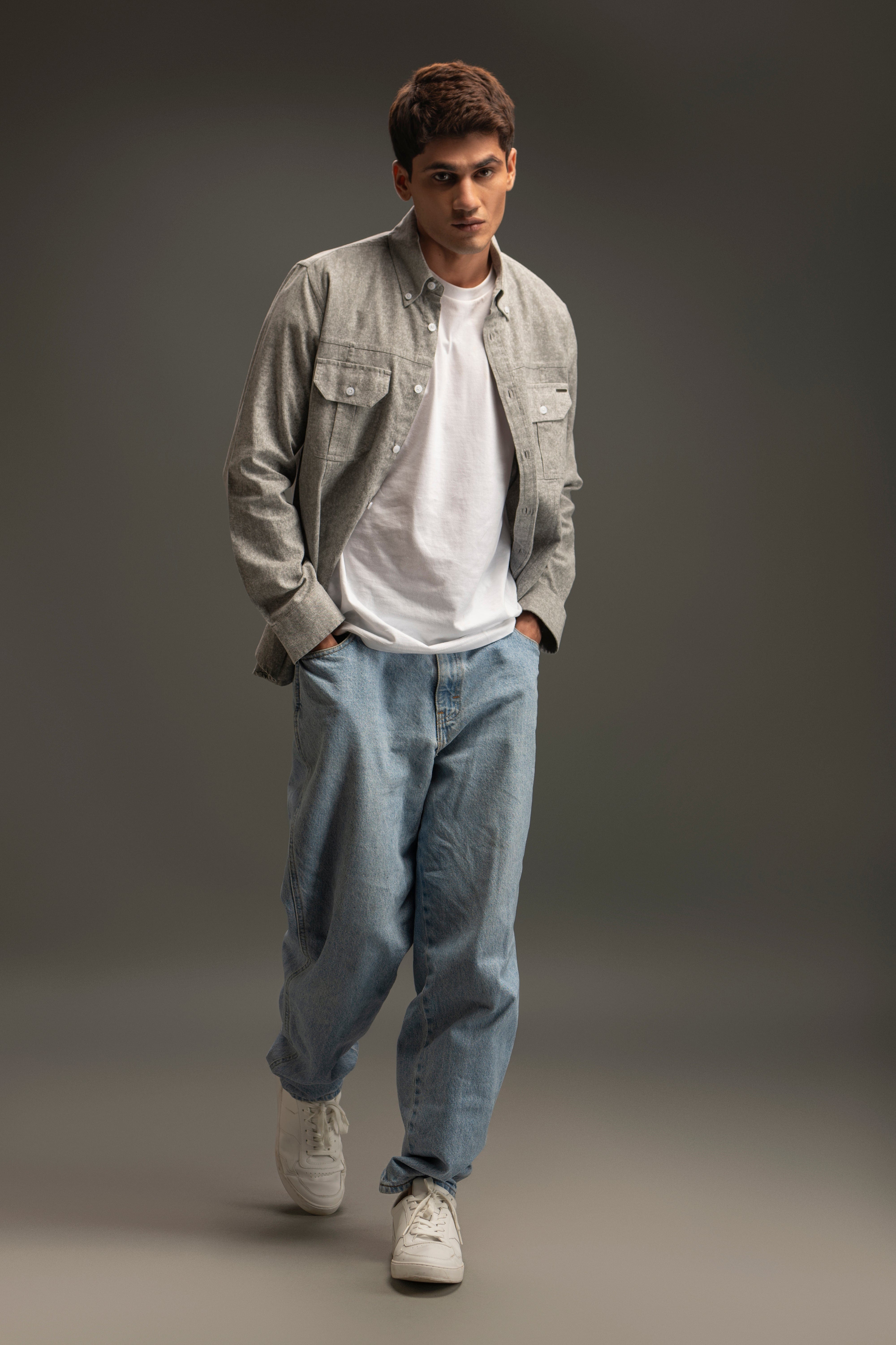 Cargo Pocket Button Down Shirt