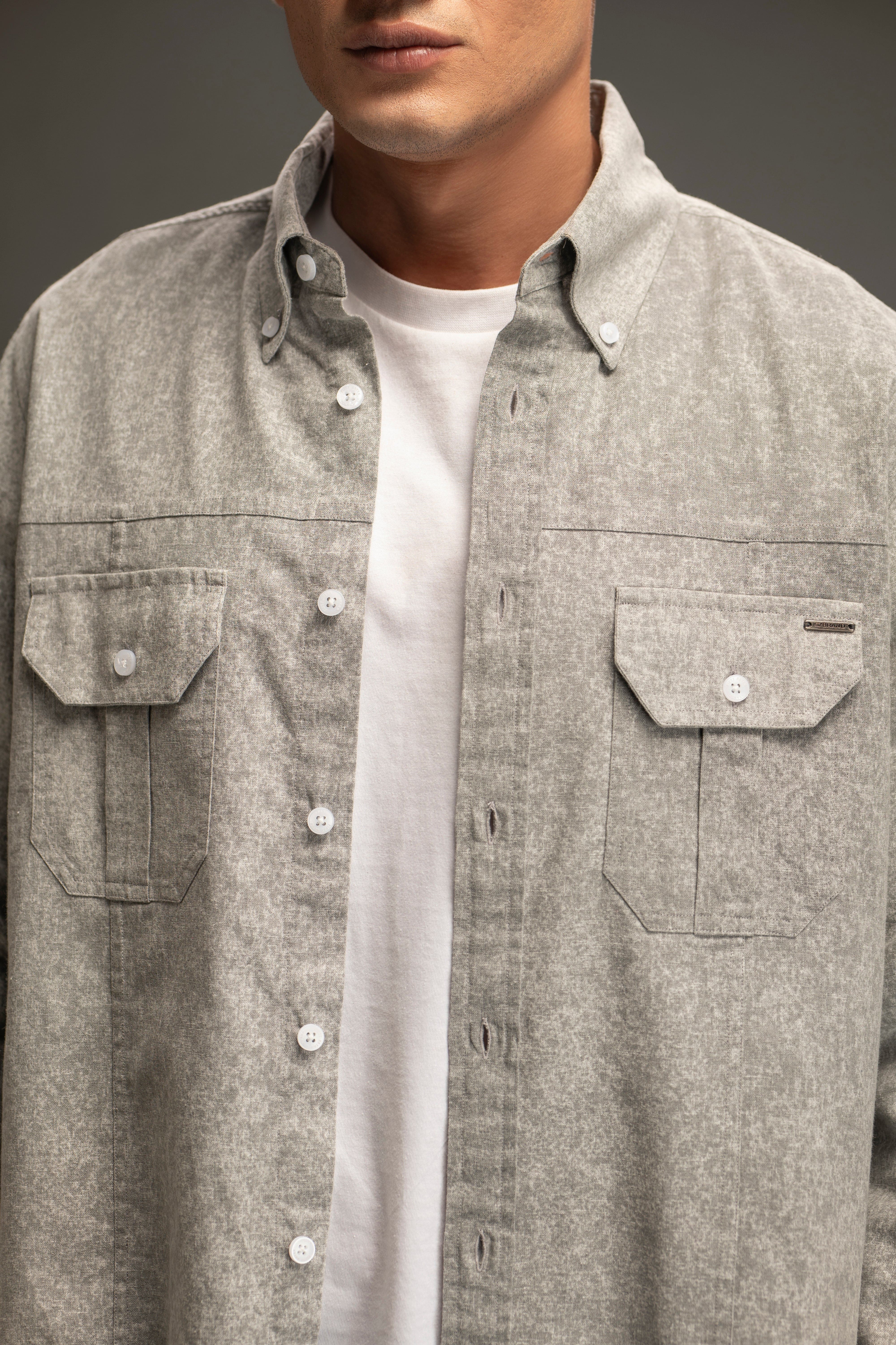 Cargo Pocket Button Down Shirt