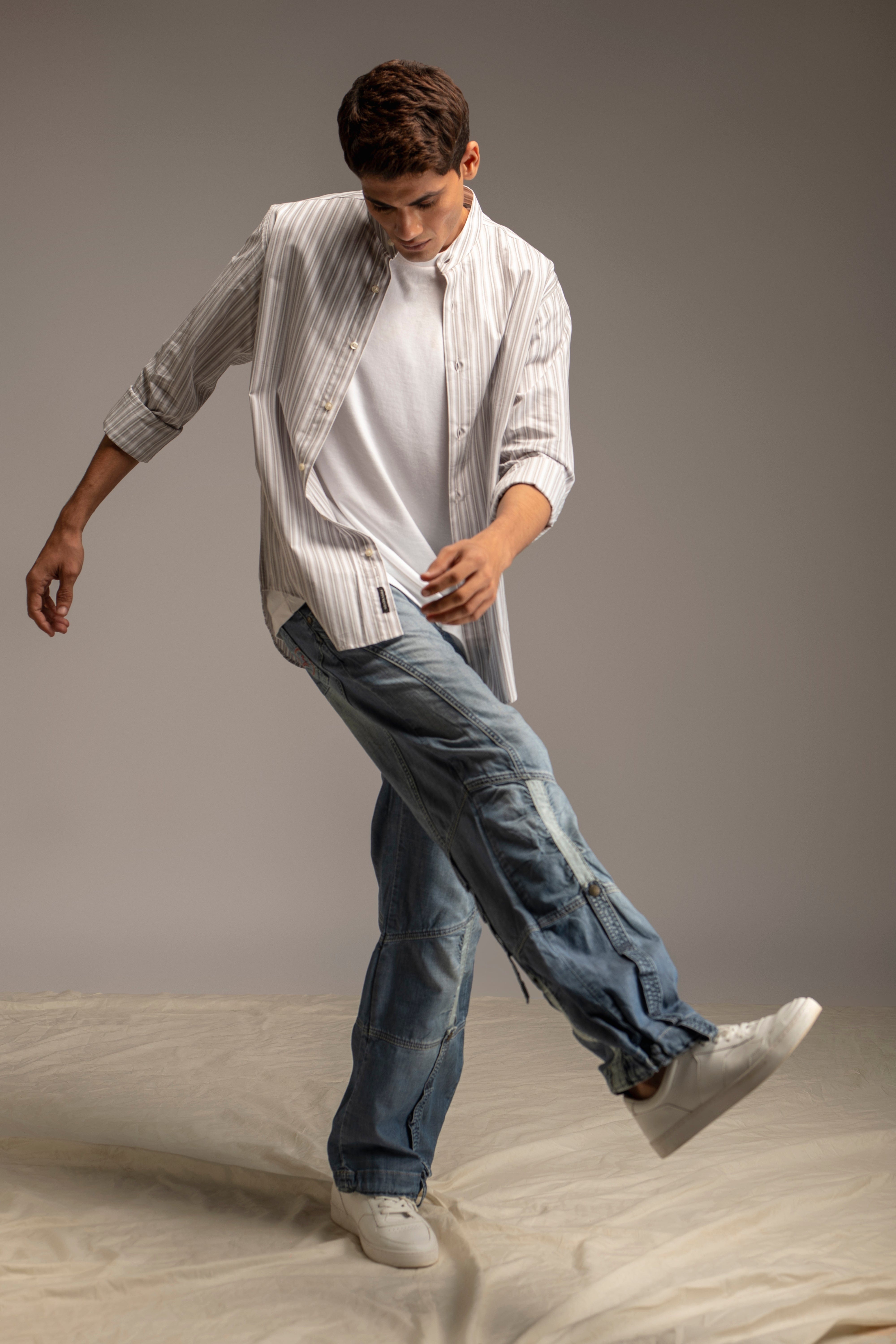 Men's Banded Collar Shirt