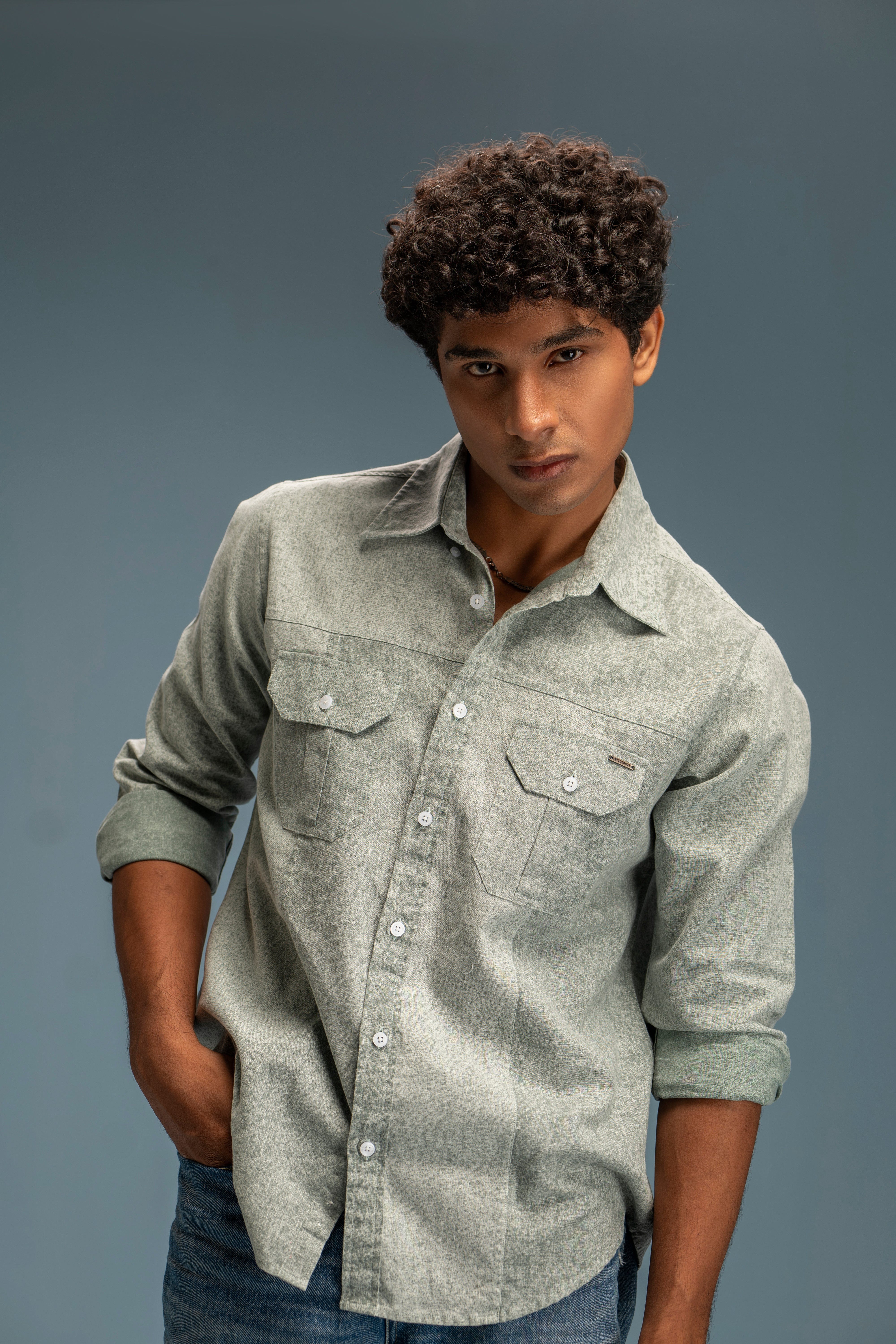 Cargo Pocket Button Down Shirt
