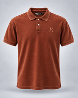 Men's 100% cotton pique polo in iridescent effect
