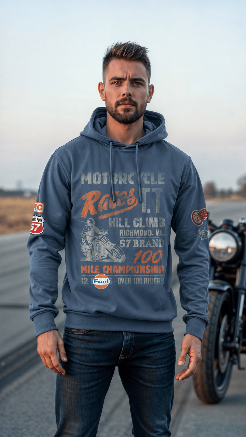 Vintage Motorcycle Race Hoodie