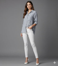 Heathered Linen loose Shirt