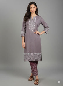 Block Print Kurta Set