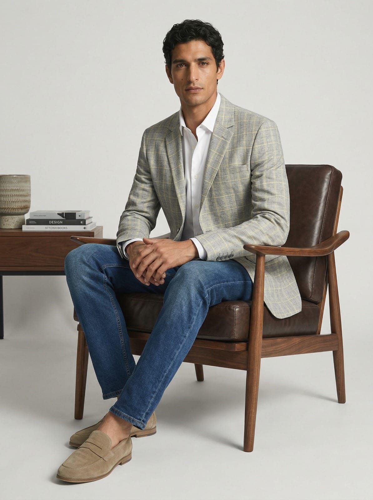 Textured Linen Blazer