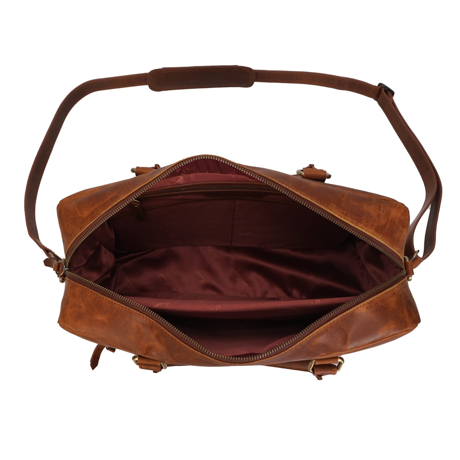 Genuine Leather/Denim Men's Shoulder Bag.