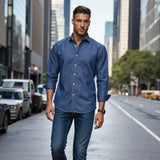 Red Rain Drop Tencel Shirt Denim
