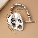 Vintage Ethnic Water Drop Floral Stretch Bangle