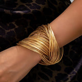 Retro Multi-Layer Punk Metal Bracelet