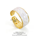 Hammered Enamel Open Bangle