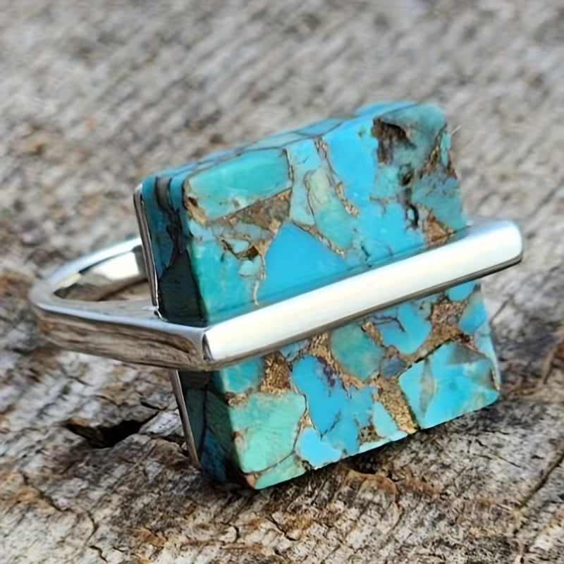 Turquoise Cube Ring