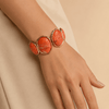 Women’s Retro Gradient Resin Open Bangle