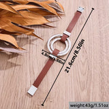 Retro Double Layer Leather Bracelet