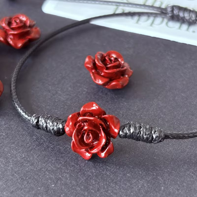 Handwoven Chinese Rose Bohemian Bracelet