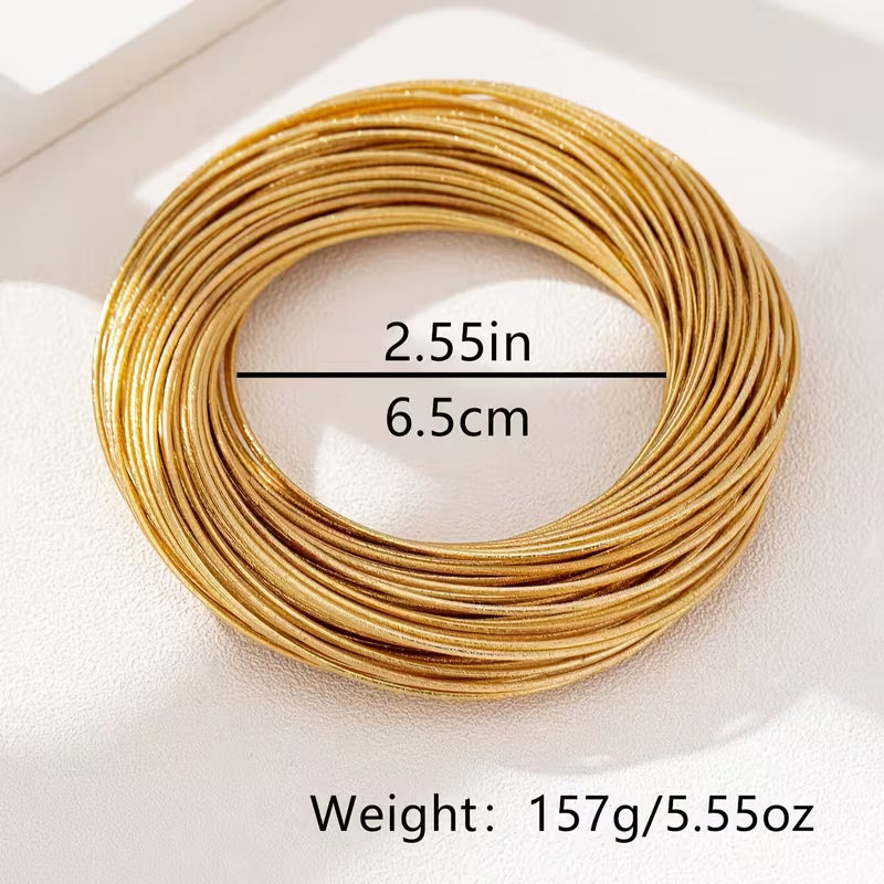 Retro Multi-Layer Punk Metal Bracelet