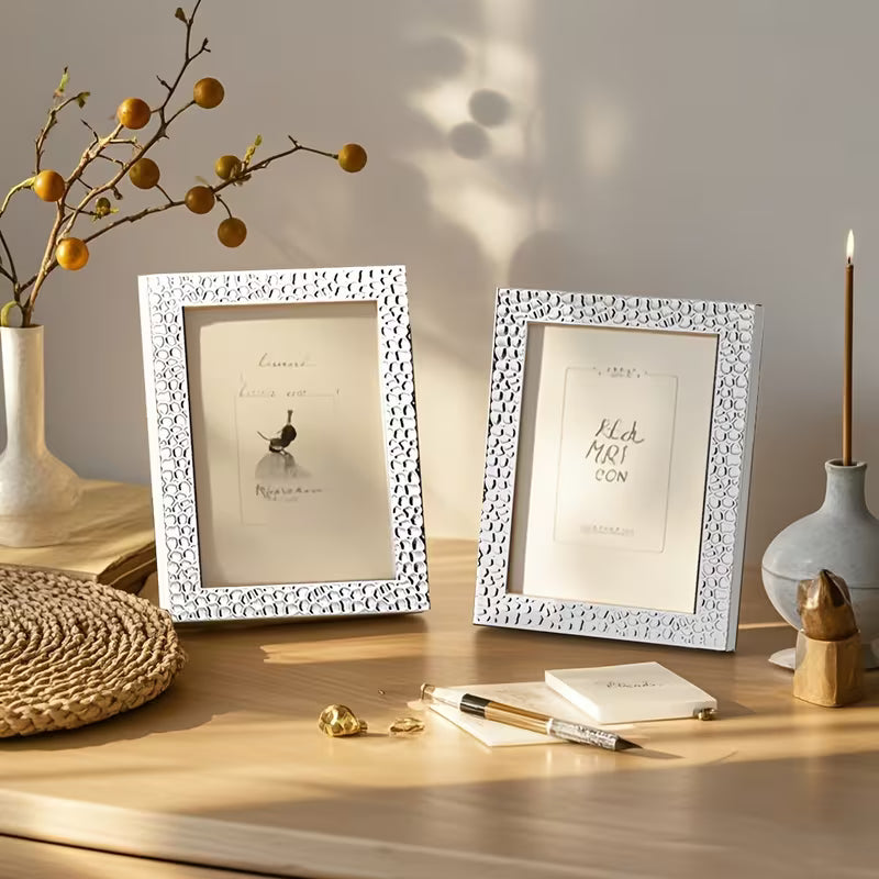 Modern Silvery Metal Photo Frame