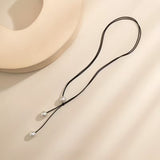 Geometric Pearl Tassel Pendant Necklace