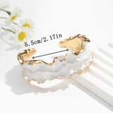 Irregular Geometric Epoxy Resin Open Bangle