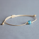 Natural Blue Apatite Bracelet