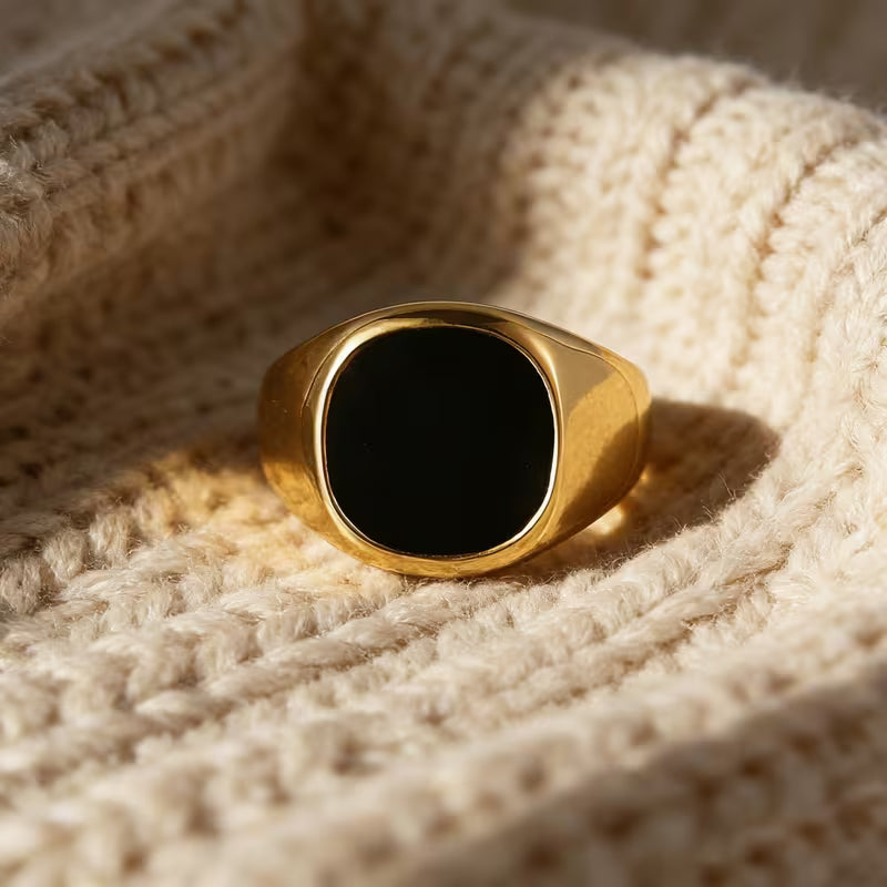 Minimalist Enamel Copper Fashion Ring
