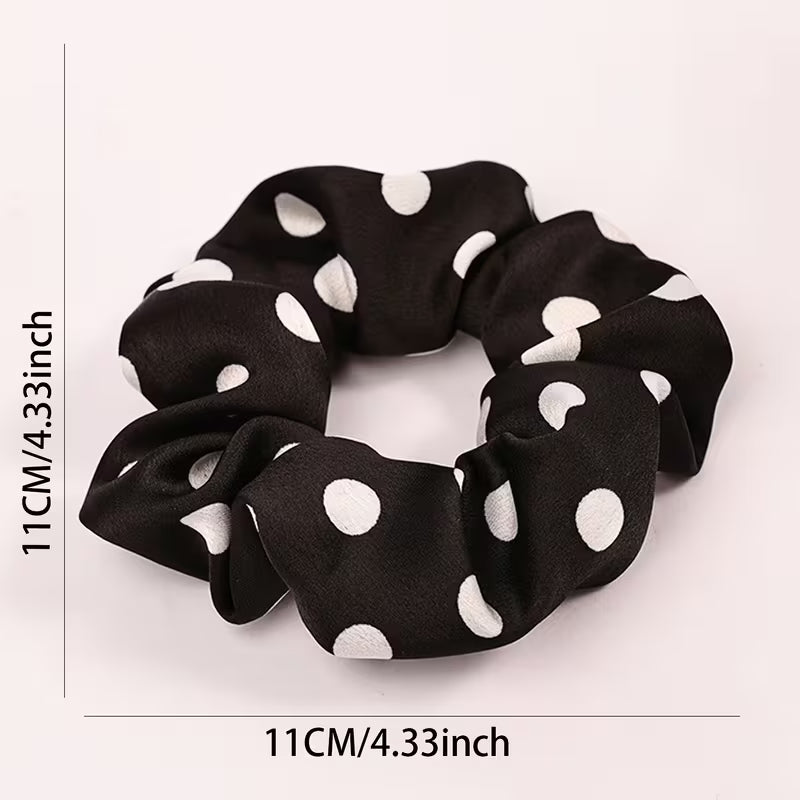 2PCS Boho Polka Dot Fabric Scrunchie Set