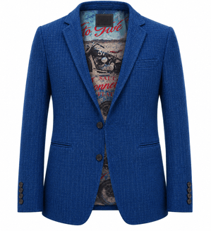 Men's Organic Indigo Dye Sporty Blazer