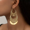 Boho Crescent Tassel Drop Earrings