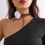 Rose Wrap Ribbon Choker Necklace