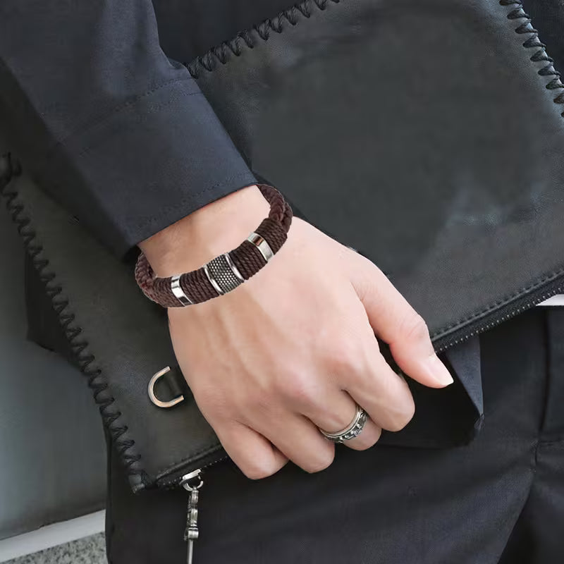 Retro Brown Multi-Layer Leather Bracelet