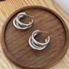 C-Shaped Geometric Hoop Earrings