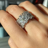 Luxury Zirconia Petal Band Ring