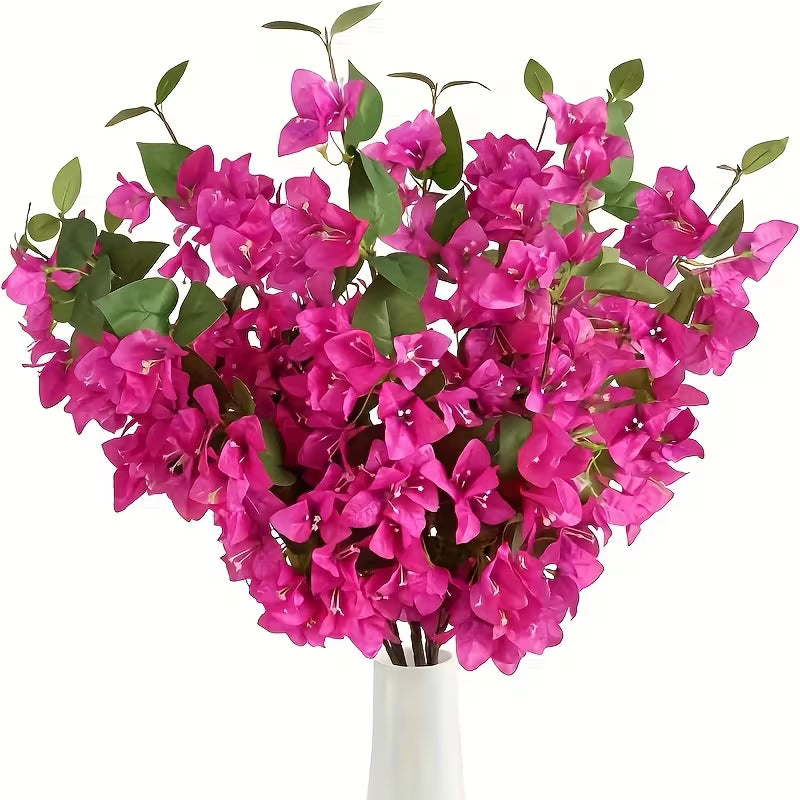 6-Piece Artificial Bougainvillea Flower Stems Set