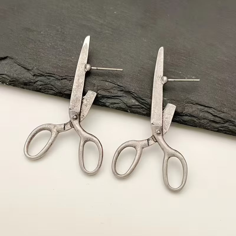Minimalist Irregular Vintage Metal Earrings