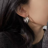 C-Shaped Geometric Hoop Earrings