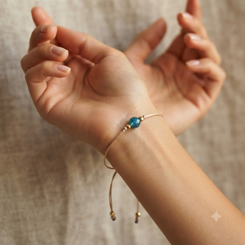 Natural Blue Apatite Bracelet
