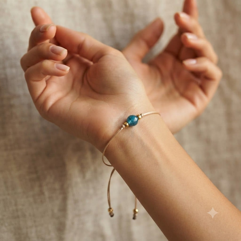 Natural Blue Apatite Bracelet