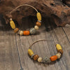 Vintage Ethnic Wooden Bead Earrings