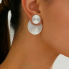 Spiral Round Front & Back Stud Earrings