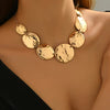 Geometric Gold Bib Statement Necklace