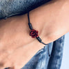 Handwoven Chinese Rose Bohemian Bracelet
