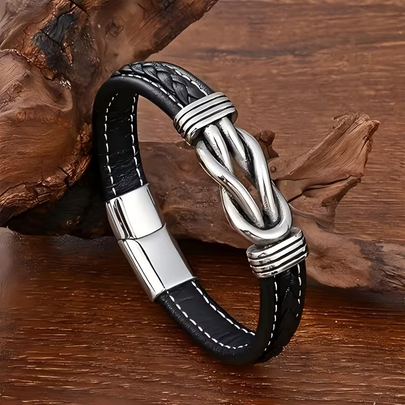 Men's Faux Leather Gift Bracelet