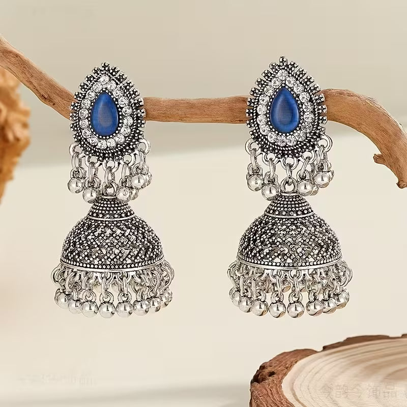 Pair of EuropeanAncient Silvery Earrings