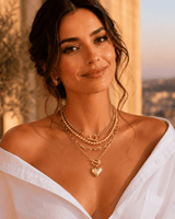 Retro Heart Bead OT Necklace Set