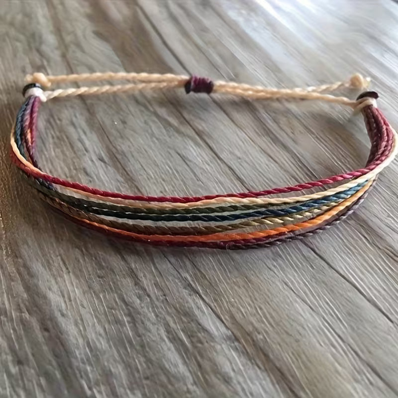 Handmade Boho Waterproof Woven Anklet Bracelet