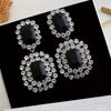 Studded Temperament Square Earrings