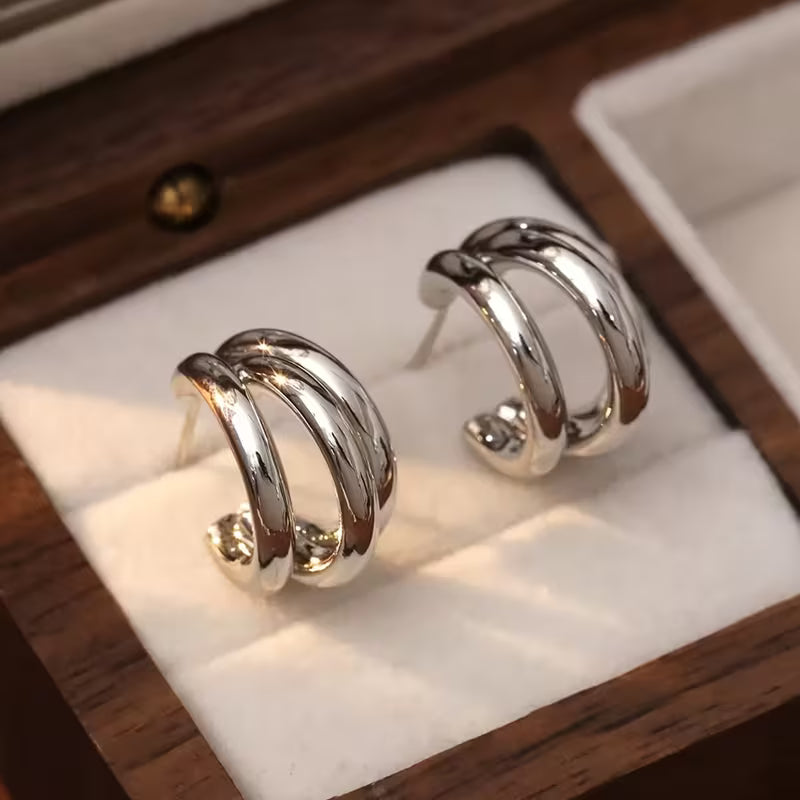 High-Quality Hypoallergenic Stainless Steel Golden Earrings