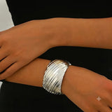 Fashionable Openwork Twill Cuff Bracelet
